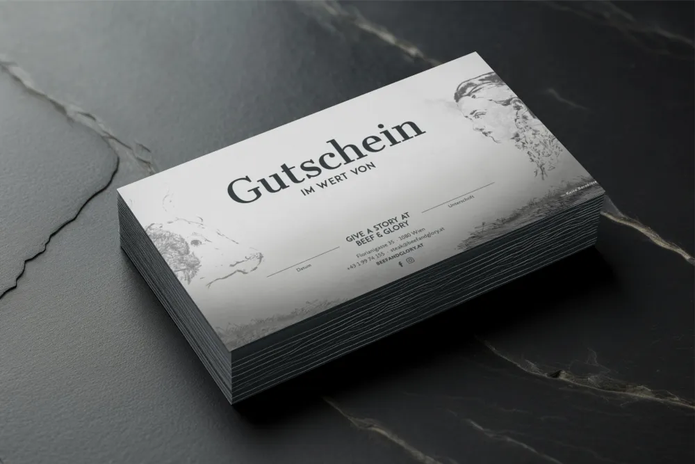 06-Beef-and-Glory-Gutschein-auf-schwarzer-Steinplatte-Derenko-Branding-Service.png